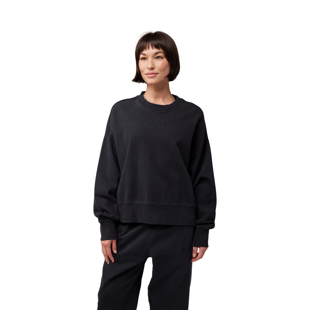 Womens Wordmark Oversized Crew Pullover