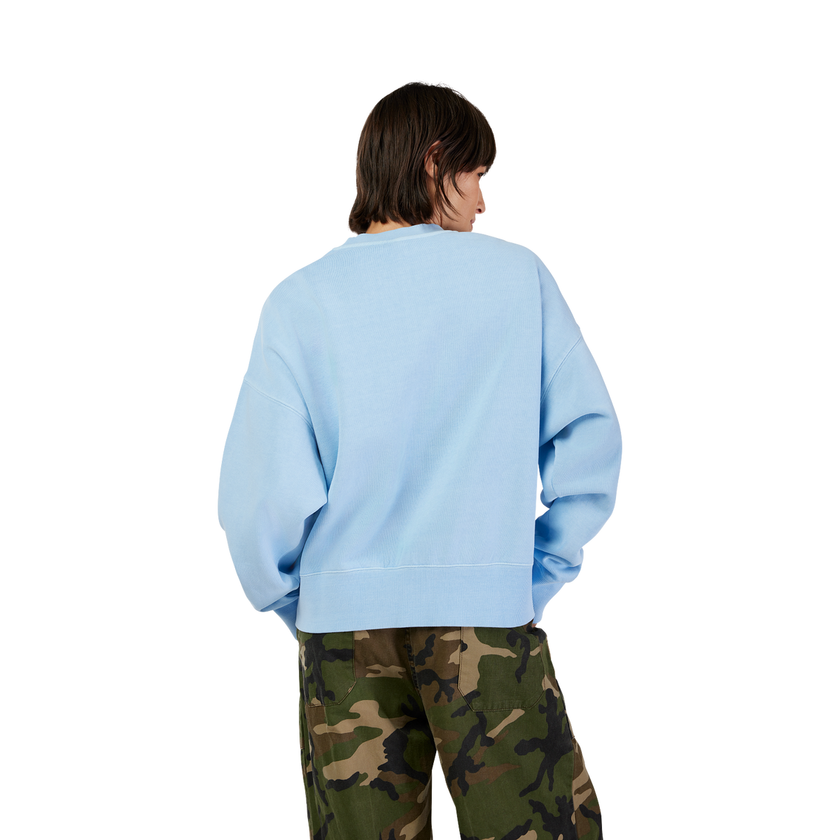 Womens Wordmark Oversized Crew Pullover